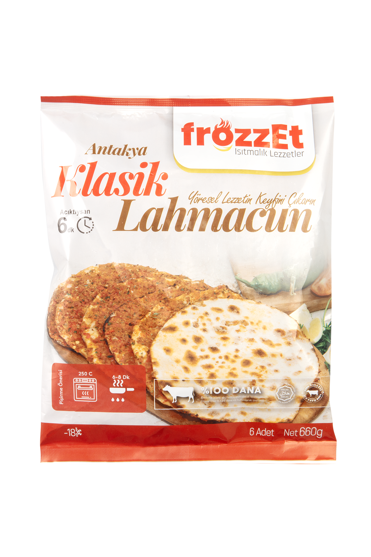 Antakya Taş Fırın Lahmacun 6'lı Paket